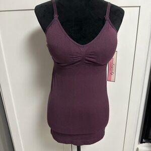 Emma's Maternity Essentials Nursing Cami OS Purple Childbirth